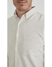 LIN-L057-03 Chemise lin - Blanc