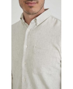 LIN-L057-03 Chemise lin - Blanc