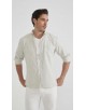 LIN-L057-03 Chemise lin - Blanc