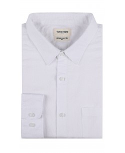 LIN-36-21 Chemise lin grande taille - Blanc