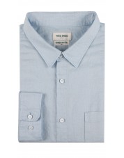 LIN-36-22 Chemise lin grande taille - Ciel