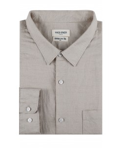 LIN-36-23 Chemise lin grande taille - Beige