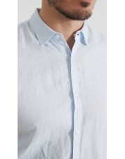 LIN-30R-22 Chemise en lin - Bleu ciel