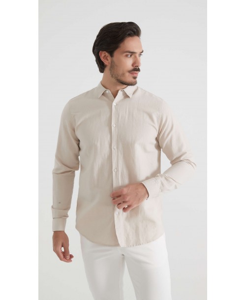25020-3 Chemise en lin - Beige