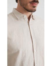 LIN-30R-23 Chemise en lin - Beige