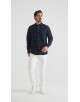 LIN-30R-24 Chemise en lin - Marine