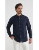 LIN-30R-24 Chemise en lin - Marine