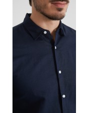 LIN-30R-24 Chemise en lin - Marine