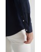 LIN-30R-24 Chemise en lin - Marine