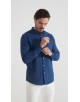 LIN-30R-28 Chemise en lin - Bleu