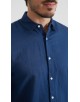 LIN-30R-28 Chemise en lin - Bleu