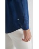 LIN-30R-28 Chemise en lin - Bleu