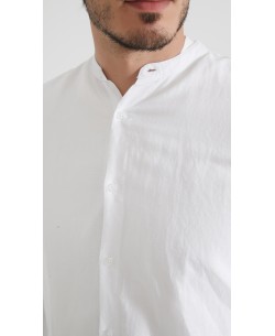 LIN-60R-21 Chemise en lin - Blanc