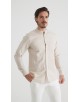 LIN-60R-23 Chemise en lin - Beige