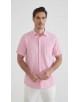 LIN-92-25 Chemisette en lin - Rose