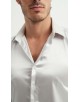 M0804-02 Chemise satinée - Argent