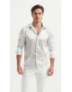 M0804-02 Chemise satinée - Argent