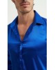 M0804-04 Chemise satinée - Bleu roy