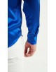 M0804-04 Chemise satinée - Bleu roy