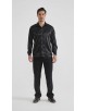 M0804-06 Chemise satinée - Noir