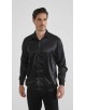 M0804-06 Chemise satinée - Noir