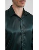 M0804-07 Chemise satinée - Vert bouteille