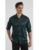 M0804-07 Chemise satinée - Vert bouteille