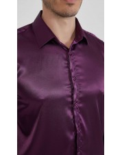 M0804-08 Chemise satinée - Violet