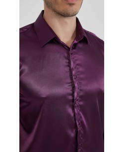M0804-08 Satin shirt - Purple
