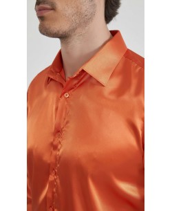 M0804-09 Satin shirt - Orange