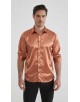 M0804-10 Chemise satinée - Terracotta