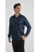 M0804-11 Chemise satinée - Marine
