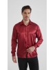 M0804-12 Chemise satinée - Bordeaux