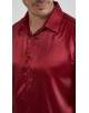 M0804-12 Chemise satinée - Bordeaux