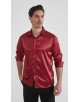 M0804-12 Chemise satinée - Bordeaux