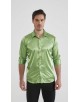 M0804-13 Chemise satinée - Vert sauge