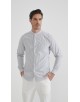 M2501-9 Chemise à rayures en oxford - Noir & Blanc