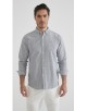 2502-7 Chemise en oxford - Blanc & noir