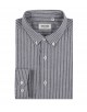 2502-7 Chemise en oxford - Blanc & noir