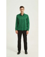 SAT200-143 Chemise verte en confort fit