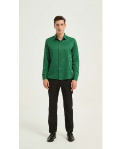 SAT200-143 Chemise verte en confort fit
