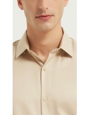 SAT200-163 Chemise beige en confort fit