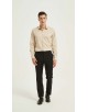 SAT200-163 Chemise beige en confort fit
