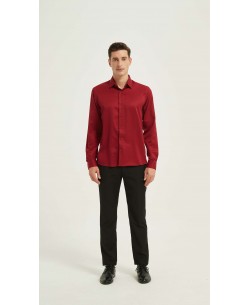 SAT200-17 Chemise rouge en confort fit