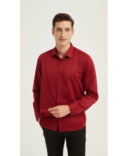 SAT200-17 Chemise rouge en confort fit