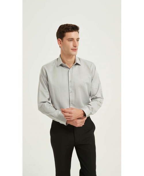 SAT200-96 Chemise grise en confort fit