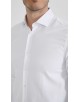 SLIM5051-01 Chemise rayures ton sur ton - Blanc