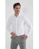 SLIM5051-01 Chemise rayures ton sur ton - Blanc