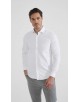 SLIM5051-01 Chemise rayures ton sur ton - Blanc