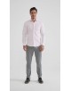 SLIM5051-02 Chemise rayures ton sur ton - Rose